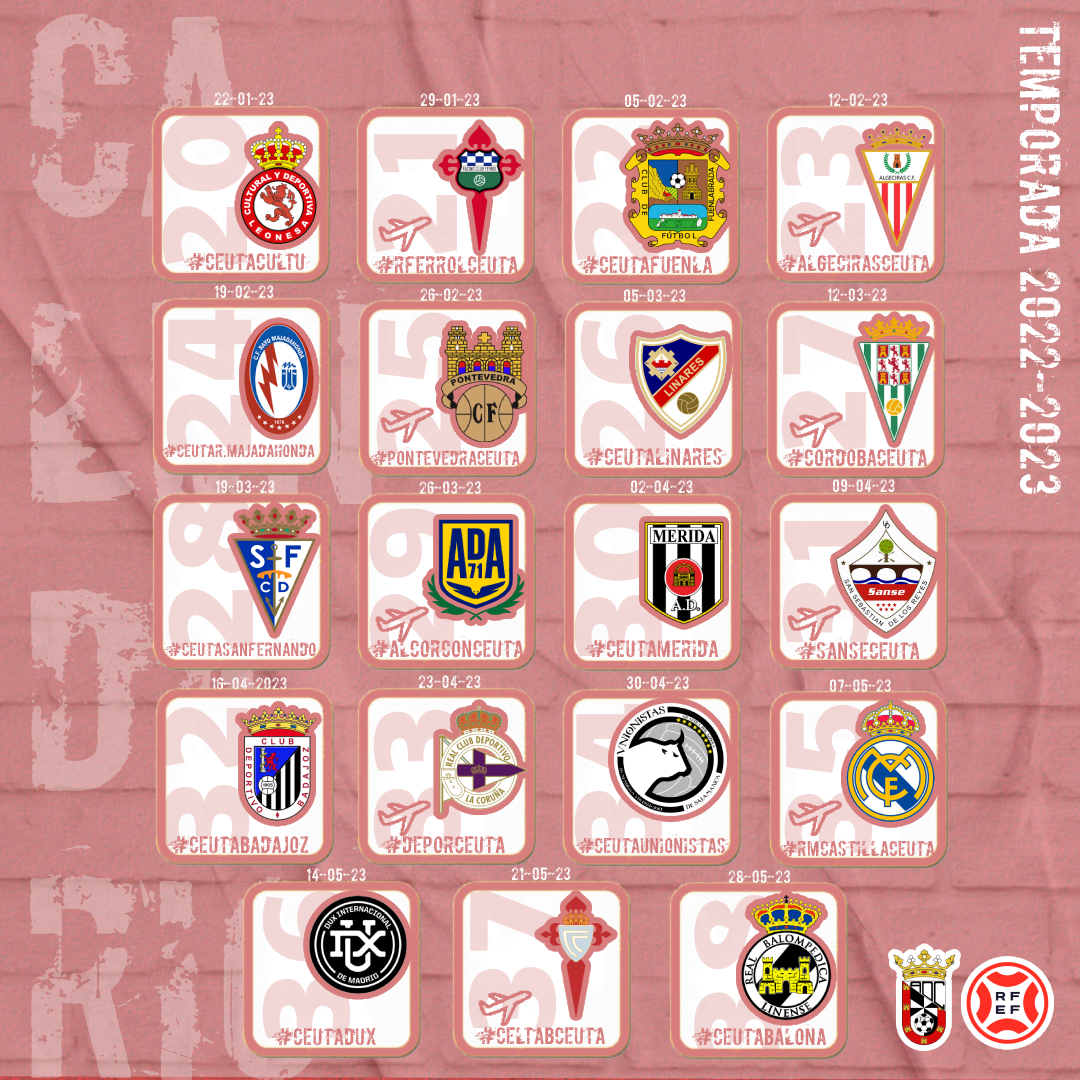 CALENDARIO PRIMERA FEDERACIÓN GRUPO 1 TEMPORADA 22-23 – AD Ceuta FC